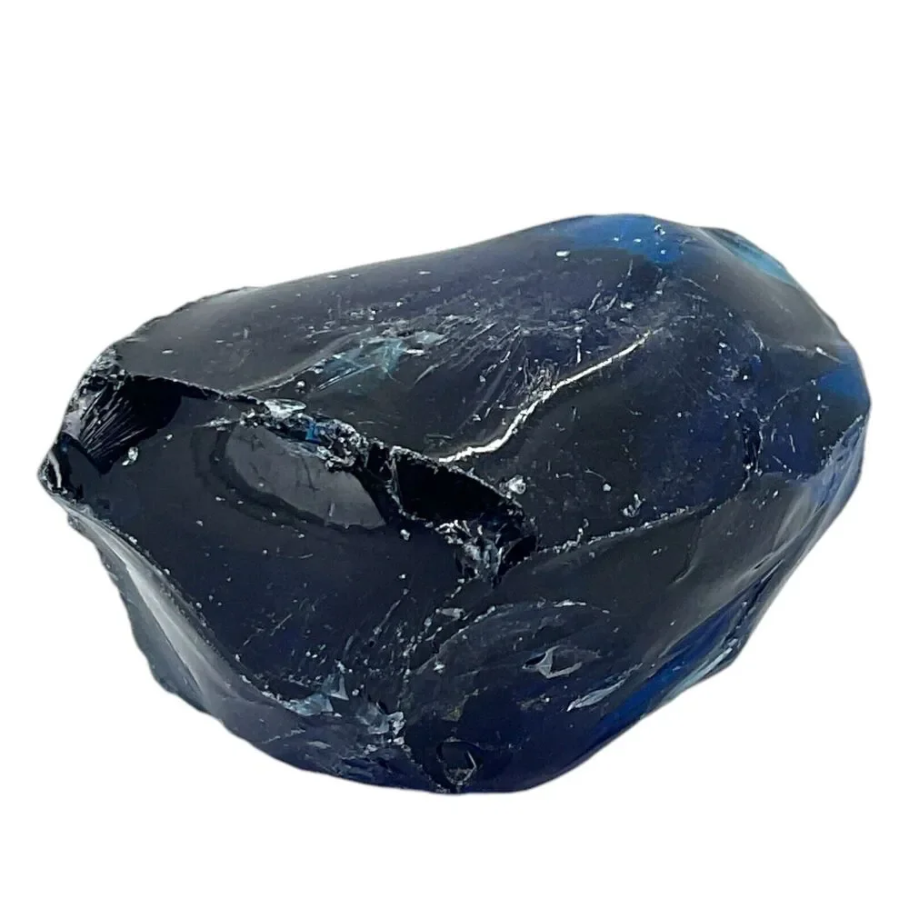 Cobalt Translucent‎ Art Glass Cullet Glowing Manganese Slag Glass #4GX237